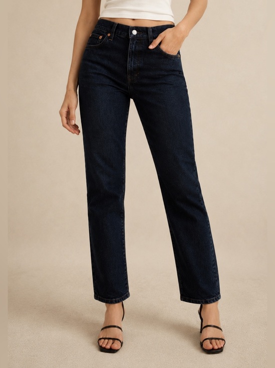 Levi's Denim - Levi's Wedgie Icon Fit - High Waisted Straight Leg Black Jeans - Size 24